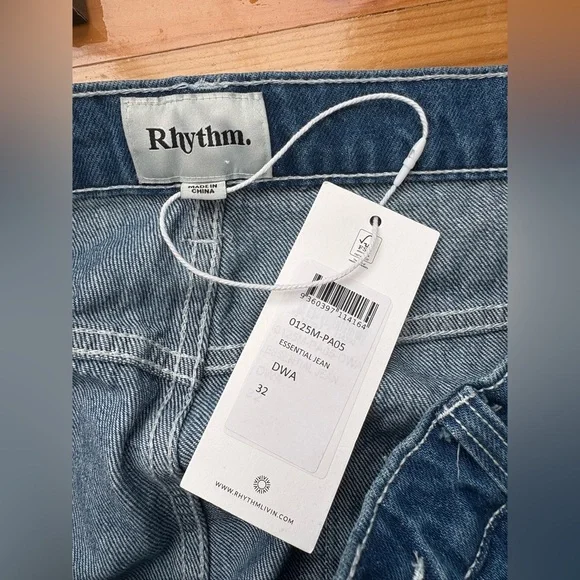 Rhythm Essential Jean – Dark Blue – Relaxed Straight Fit – NWT – Surf Brand - Picture 10 of 11